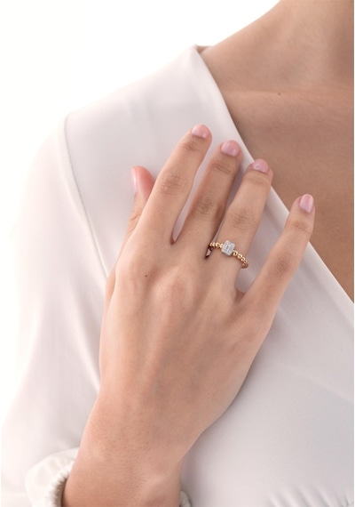 0,22 Karat Baget Pırlanta Yüzük-575