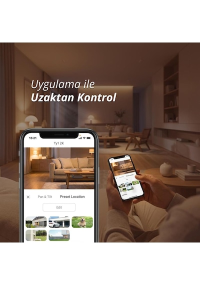 Ezviz Ty1 3mp 2k İç Mekan Wi-fi Güvenlik Kamerası, 360 Dönebilen Akıllı Takip, İnsan Algılama, Çift Yönlü Ses