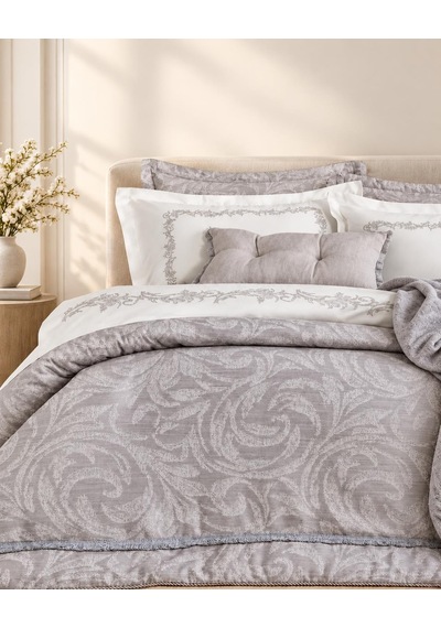 Apricitas Home Private Çeyiz Seti Çift Kişilik Lotus Gri