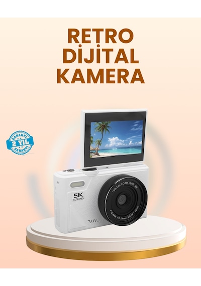 Taşınabilir 5k Uhd Fotoğraf Ve Video Kamera Otofokus Wifi