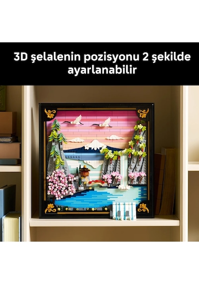 LEGO® Art Japon Kiraz Çiçeği Manzarası 31218 – Yetişkinler için Ayarlanabilir 3 Boyutlu Şelale İçeren Model Yapım Seti(1892 Parça)