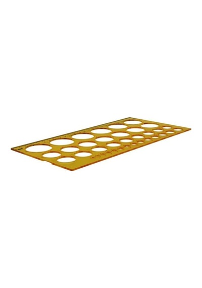Daire Şablonlu Cetvel 1-36 Mm Turuncu