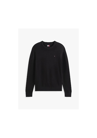 Tommy Hilfiger Erkek Marka Logolu Şık Görünüşlü Kış Kullanımına Uygun Siyah Kazak Dm0dm21787 Bds-10185 Siyah