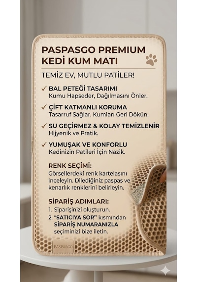 Kedi Kumu Paspası Kedi Tuvalet Önü Paspası 70x120 Cm