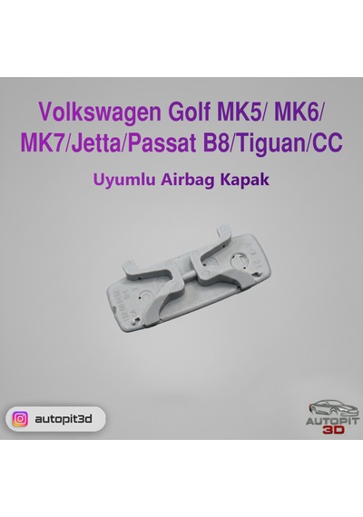 Volkswagen Golf Mk5/ Mk6/mk7/jetta/passat B8/tiguan/cc Uyumlu Airbag Kapak Gri