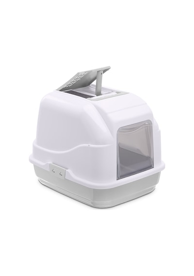 Imac - 778 - Easy Cat Kapalı Kedi Tuvaleti - Hcctrend - Gri/beyaz 50x40x40cm