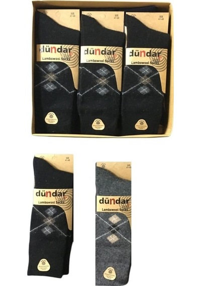 Dündar Çorap Dündar Erkek Plus Lambswool Yün Çorap 5909 - 6 Adet