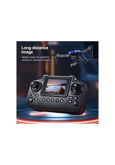 R09-s Drone Kameralı Ekranlı Kumandalı Yedek Bataryalı Quadcopter Hd Kamera App Destek