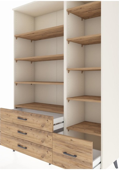 Hyperion Dolap 9 Raflı 4 Çekmeceli 132x44x195 Aytaşı-çam/çam Aytaşı