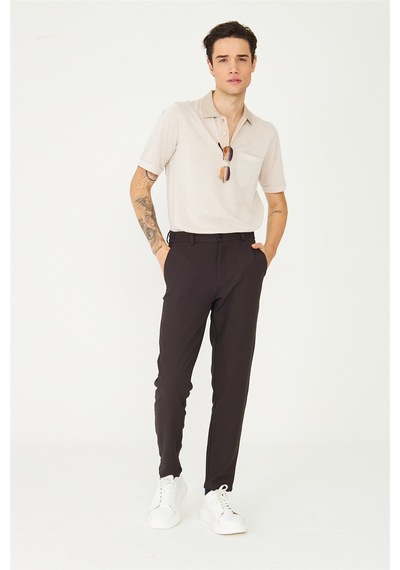 Kahverengi Modern Kesim Şık Form Smart Casual Pantolon K.kahve Kahverengi Modern Kesim Şık Form Smart Casual Pantolon K.kahve