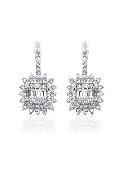 0.70 Karat Baget Pırlanta Küpe - Hrd Sertifikalı 52449746