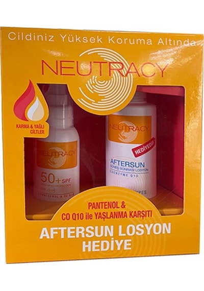 Neutracy Karma ve Yağlı Ciltler için Güneş Kremi Spf 50+ 70 ML + After Sun Losyon 150 ML