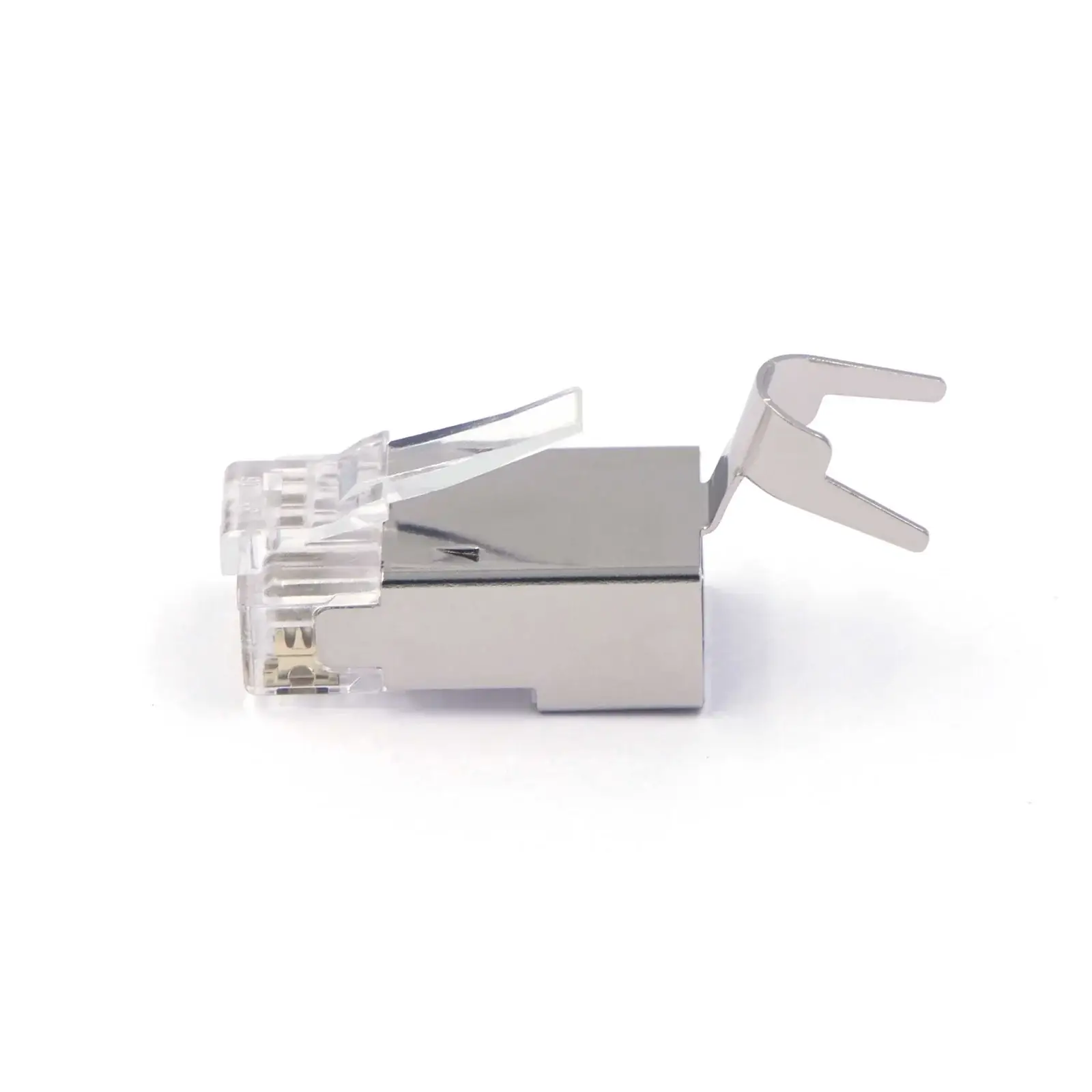Molix Mx-507 Cat7 Rj45 Konnektör - Metal Zırhlı Stp/ftp 10gbps Yüksek Hızlı Network Jack 100'lük Paket