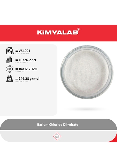 Kimyalab Barium Chloride Dihydrate BaCl2.2H2O 1 KG