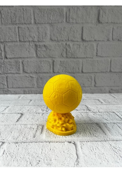 Sarı Fıfa Topu Dekoratif Biblo 10cm Modern Masa Üstü Aksesuar