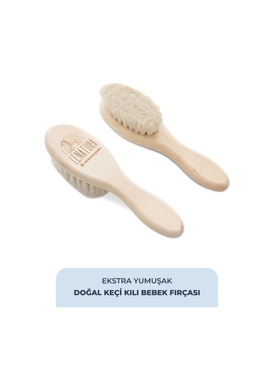 Le Natura Ekstra Yumuşak Doğal Keçi Kılı Bebek Fırçası