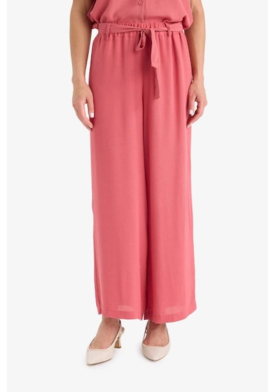 Defacto Culotte Geniş Paça Krinkıl Viskon Kapri C9565ax25smbr275 Bordo