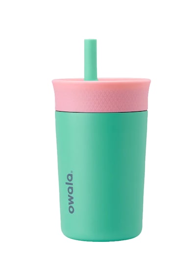 Owala 12 Oz 355 Ml Kids Pipetli Çift Katmanlı Paslanmaz Çelik Termos Sızdırmaz Kapak Turkuaz