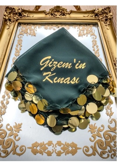 Halay Mendili İsimli Kişiye Özel Baskılı, Düğün Kına Nedime 1adet