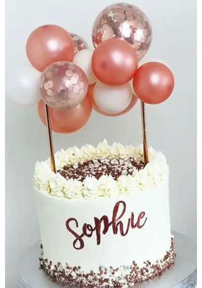 Rose Balon Pasta Süsü