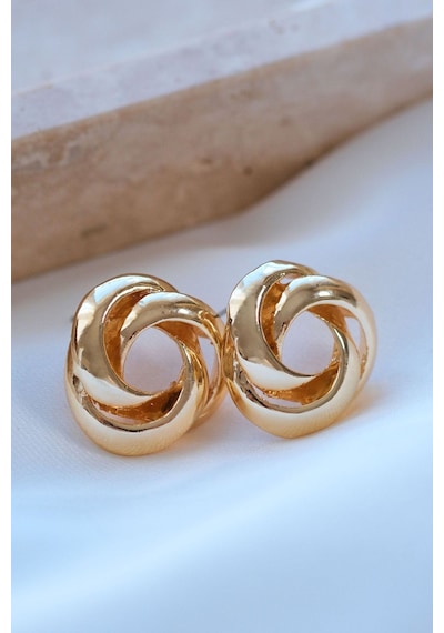 Kadın Gold Loop Küpe Çok Renkli