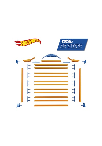 Hot Wheels Racentrack 44 Adet Araba İçin Depolama Rafı ve Yol Pisti HWCC9B