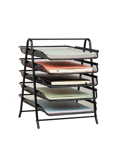 5tpaper-blk 5 Katmanlı Kağıt Tepsisi, Dosya Depolama, Masaüstü Düzenleyici, Metal Ağ, 30 Cm U X 35 Cm G X 14,5 İnç Y, Siyah Diğer 5tpaper-blk 5 Katmanlı Kağıt Tepsisi, Dosya Depolama, Masaüstü Düzenleyici, Metal Ağ, 30 Cm U X 35 Cm G X 14,5 İnç Y, Siyah Diğer