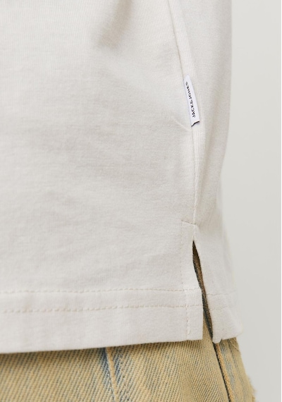 Jack & Jones Erkek Bisiklet Yaka Düz Renk Tisört - Charge 12259975 Moonbeam Siyah