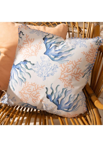 Soft Coral Kırlent - Ekru - 45x45 Cm Çok Renkli
