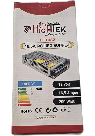 12v 16.5a Şerit Led Güç Kaynağı - 200w Metal Kasa Adaptör Ht1082