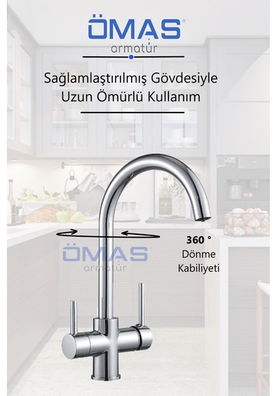Arıtmalı Mutfak Bataryası, 3 Yollu Arıtmalı Mutfak Eviye Batarya