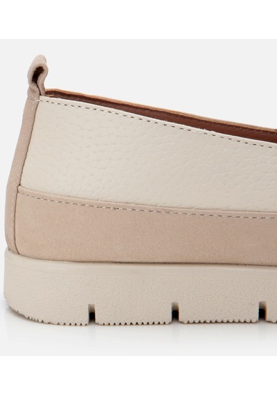 Hotiç Kadın Deri Bej Loafer