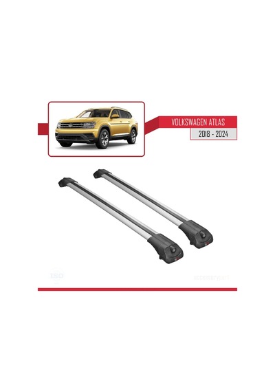 Volkswagen Atlas 2018 Ve Sonrası İle Uyumlu Ace-1 Ara Atkı Tavan Barı Gri