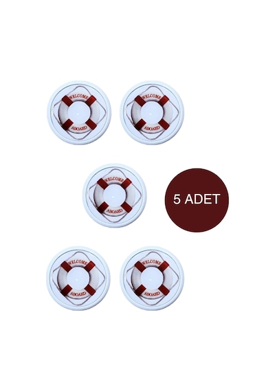 5 Adet Can Simidi Çocuk Odası Mobilya Kulbu Seti - Abs Plastik Tekli Düğme Dolap ve Çekmece Kulpları Kırmızı