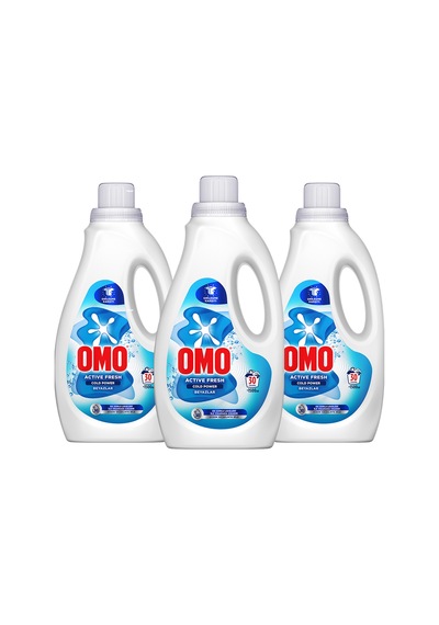 Omo Active Fresh Cold Power Beyazlar İçin Sıvı Deterjan 1500 Ml X3 Diğer