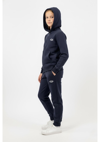 New Kids Fermuarlı Kapüşonlu Cepli Unisex Çocuk Eşofman Takımı-90925 Lacivert