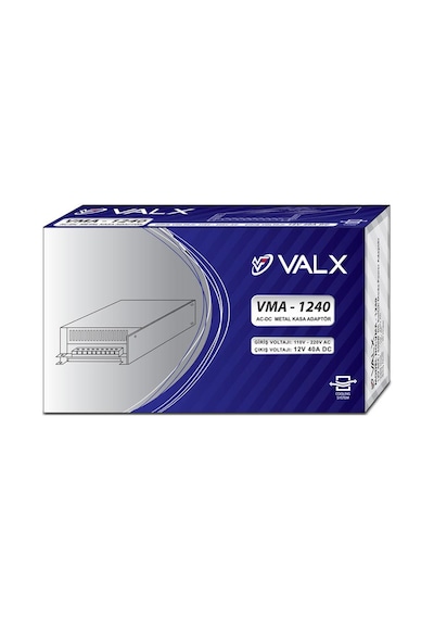 Valx Vma-1240 12v 40a  500w Metal Kasa Adaptör