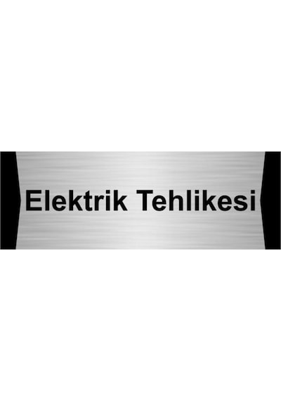 Elektrik Tehlikesi 10x20cm Gümüş Renk Metal Yönlendirme Levhası