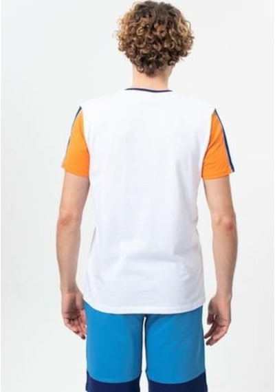 Benetton T-shırt-turuncu-beyaz Turuncu - Beyaz