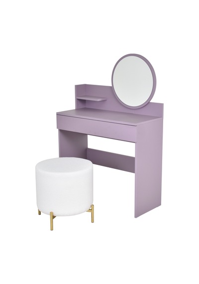 Vilinze Urla Tek Çekmece Bölmeli Organizer Kozmetik Aynalı Mini Makyaj Masası Lila-mor Vilinze Urla Tek Çekmece Bölmeli Organizer Kozmetik Aynalı Mini Makyaj Masası Lila-mor