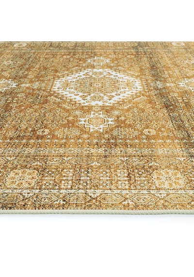 Cool Halı Private Xw Gold Krem Vintage Dijital Baskılı Yıkanan Kaymaz Şönil Şık Saray Salon Halısı