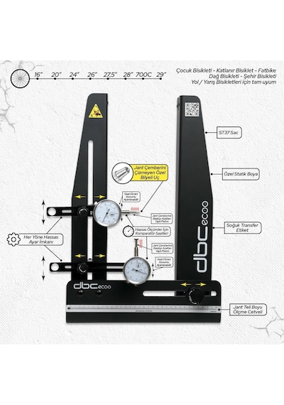 Dbctoolz Ecoo Bisiklet Akort Sehpası Siyah