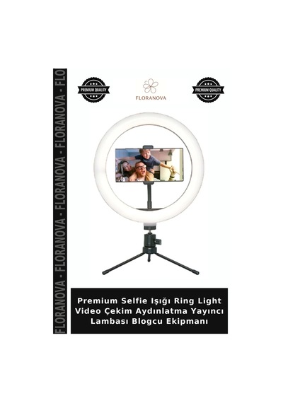 Premium Selfie Işığı Ring Light Video Çekim Aydınlatma Yayıncı Lambası Blogcu Ekipmanı