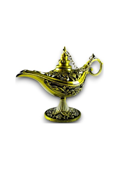 Aladdin Sihirli Lamba Tütsülük Buhardanlık Dekoratif Biblo 11 CM - Gold