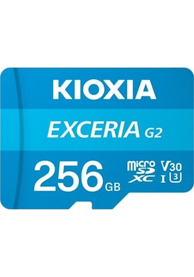 Kioxia LMEX2L256GG2 256 GB G2 Mıcro SDXC U1 V30 4K 100/50 Adaptörlü SD Kart