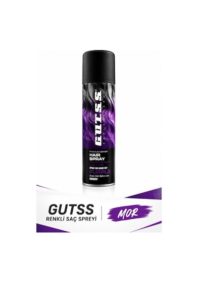 Gutss Professional Geçici Unisex Saç Boyası Sprey 150 Ml Mor Purple