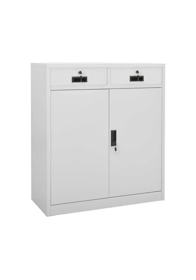Tr Açık Gri Metal Ofis Saklama Dolabı, 90 X 40 X 102 Cm, 2 Ayarlanabilir Raf, Evrak Düzenlemesi İçin Dayanıklı Sa Genel
