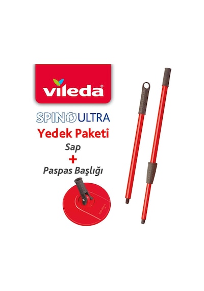 Vileda Spino Ultra Yedek Sap+paspas Tabağı Başlığı Set