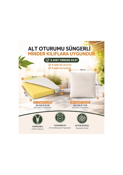 8 Adet ,minder Kılıfı , Bahçe Minderi Kılıfı , Balkon Minderi Kılıfı , Koruyucu Kılıf , Balkon Mobilyası , Bahçe Mobilyası Krem 8 Adet ,minder Kılıfı , Bahçe Minderi Kılıfı , Balkon Minderi Kılıfı , Koruyucu Kılıf , Balkon Mobilyası , Bahçe Mobilyası Krem