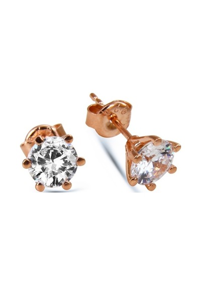Argentum Concept - Gümüş Rose Tek Taş Set
